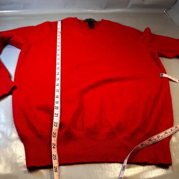 Giasone V Neck Sweater Mens 2 Ply Cashmere Long Sleeve Red Top Knit Shirt - Picture 13 of 16